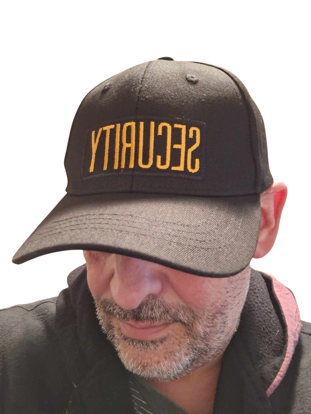 Casquette noir brod&eacute;e #Security Vêtements