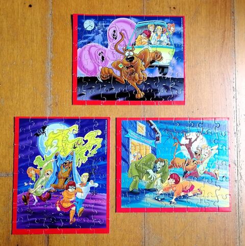 3 puzzles Scooby-Doo! (Scoubidou) complets - MB - Annes 90 8 Argenteuil (95)