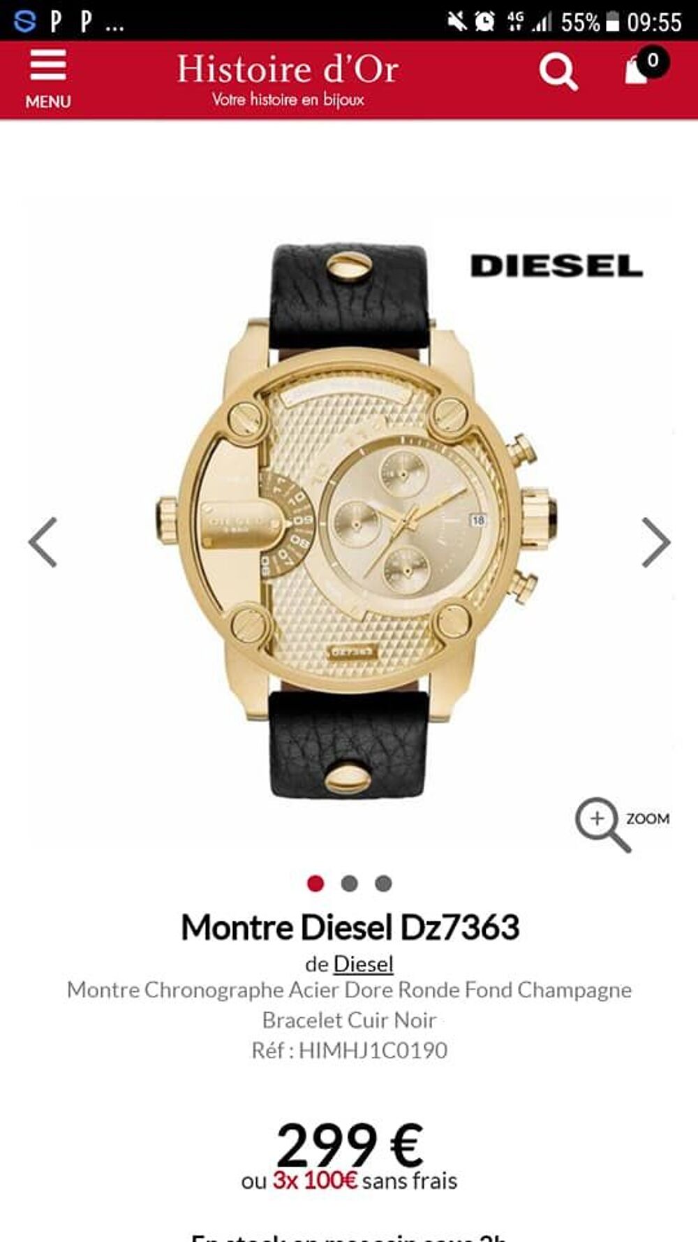 Montre homme Diesel Bijoux et montres