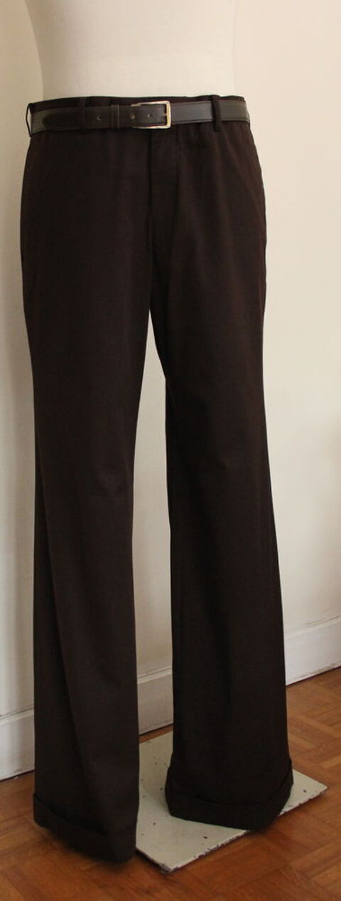 Pantalon large chocolat YOHJI YAMAMOTO T.5 250 Issy-les-Moulineaux (92)