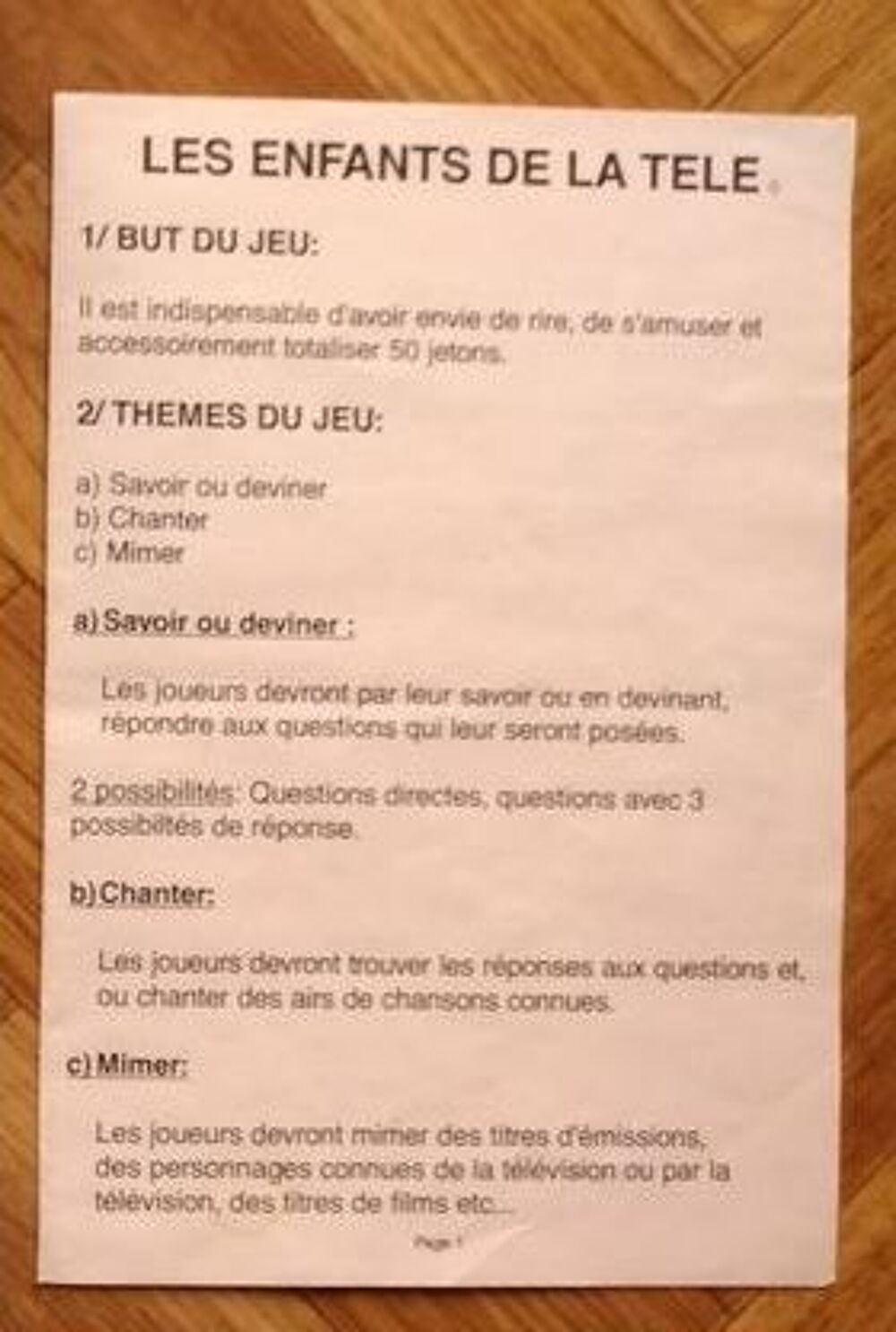 Jeu soci&eacute;t&eacute; les enfants de la t&eacute;l&eacute; Jeux / jouets