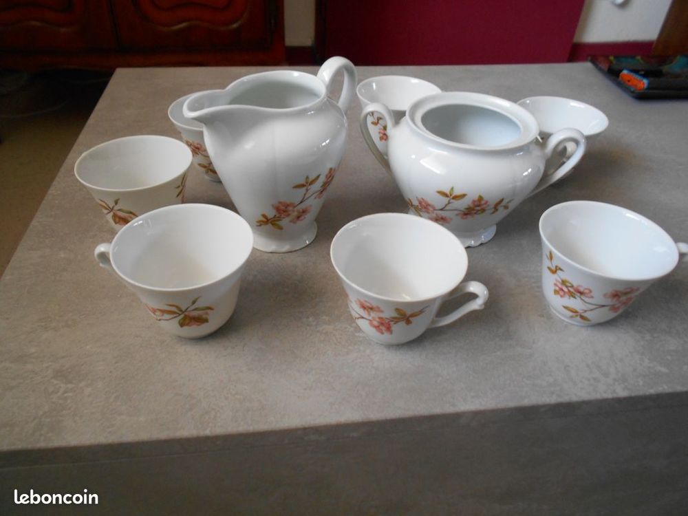 service &agrave; caf&eacute; ou &agrave; th&eacute; en porcelaine Cuisine