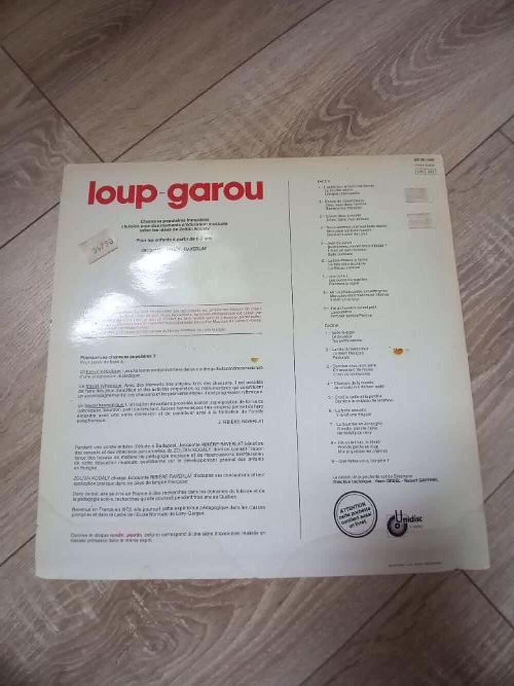  Loup garou Ribi&egrave;re-Raverlat vinyle 33 tours CD et vinyles