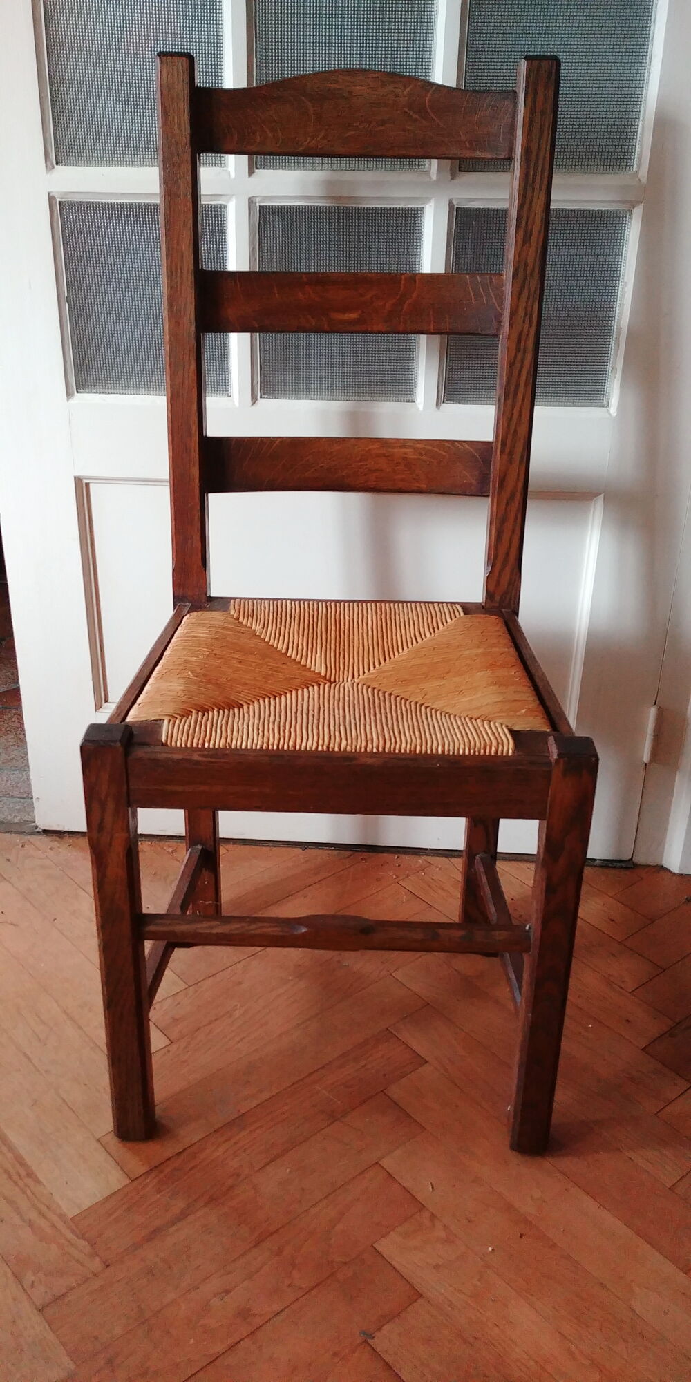 lot de 6 chaises ch&ecirc;ne massif, paill&eacute;es Meubles