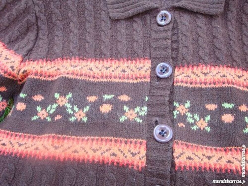 Gilet jacquard de couleur marron Vêtements