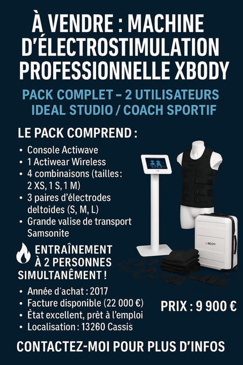 Machine d'lectrostimulation Professionnelle XBody 9900 Cassis (13)