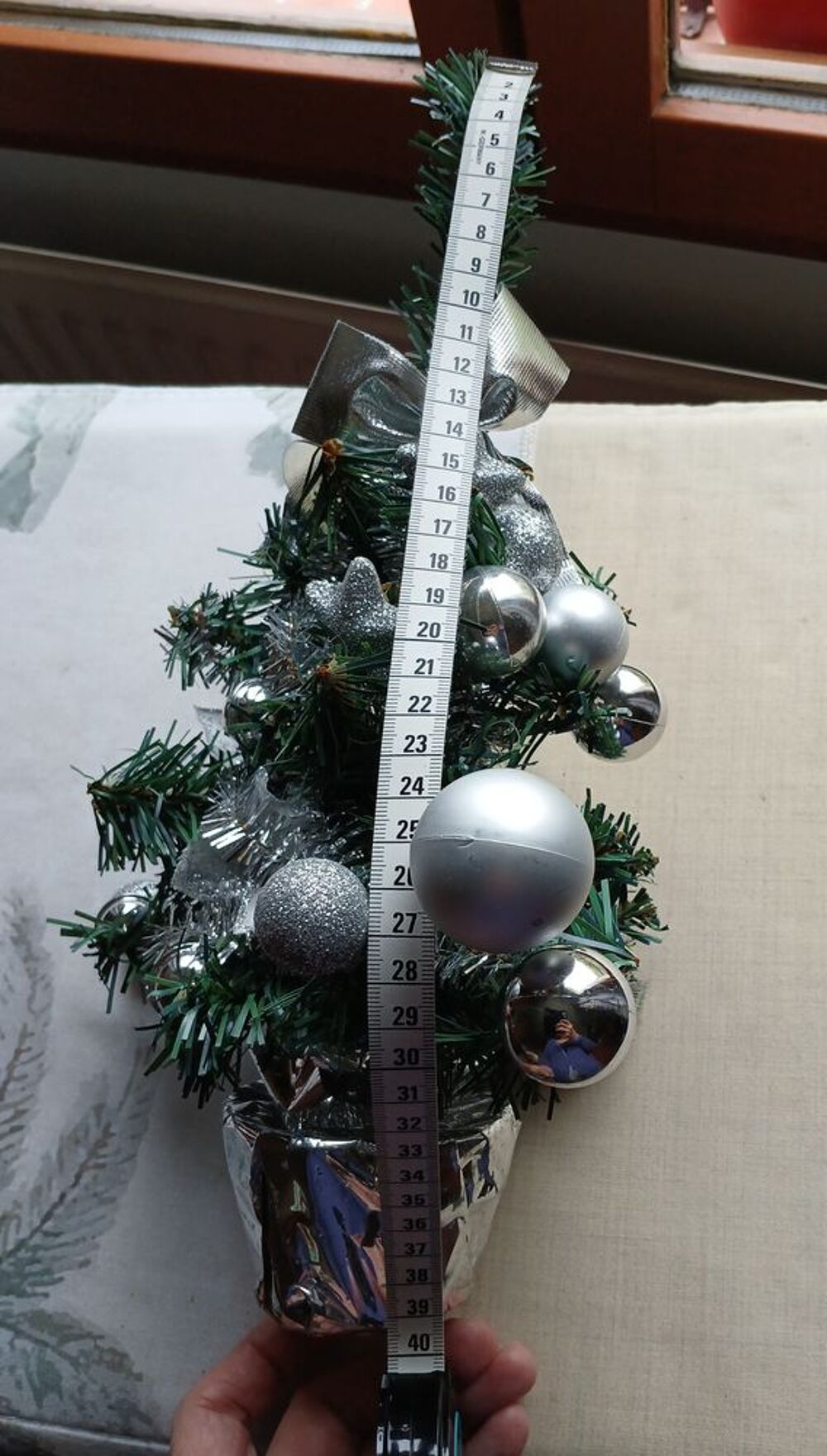 SAPIN DE NOEL ARTIFICIEL MINIATURE DECORE ARGENT Décoration