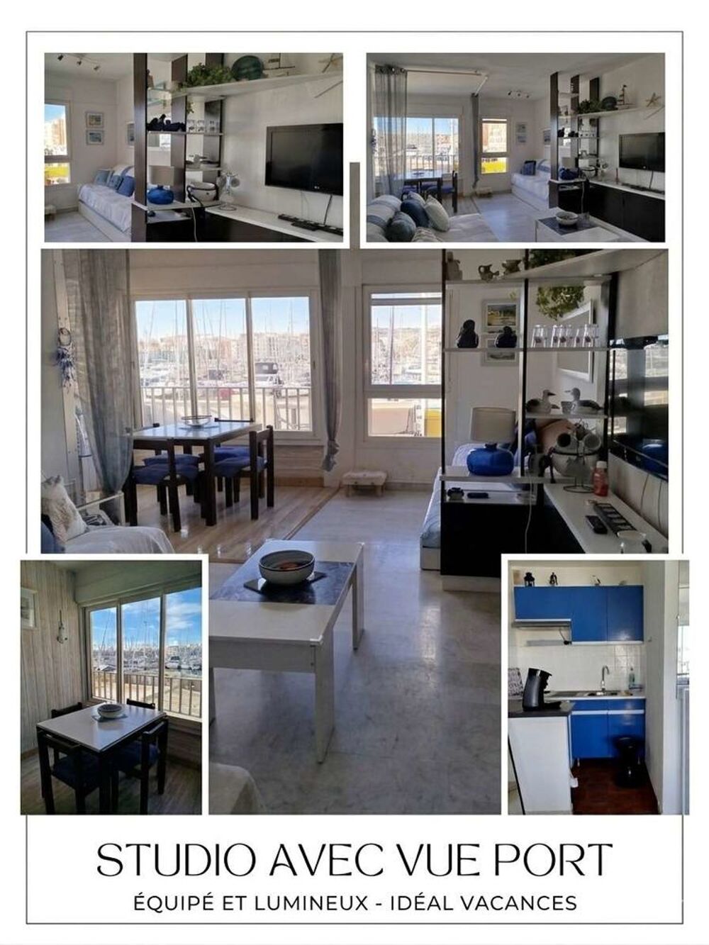 Vente Appartement studio lumineux meublé Vue sur le port du cap d Agde Agde