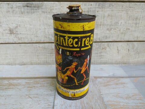 Ancien Bidon Publicitaire Teintécire B Cire Meuble 32 Loches (37)
