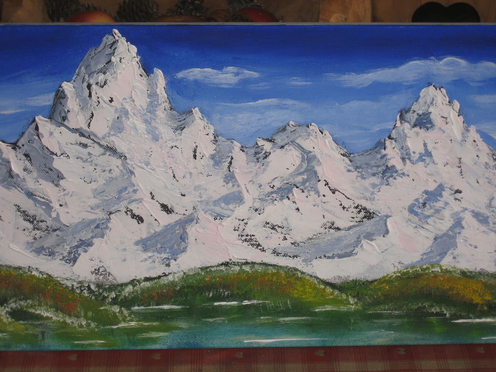 HUILE SUR TOILE "Automne au Canada " SIGNEE Décoration