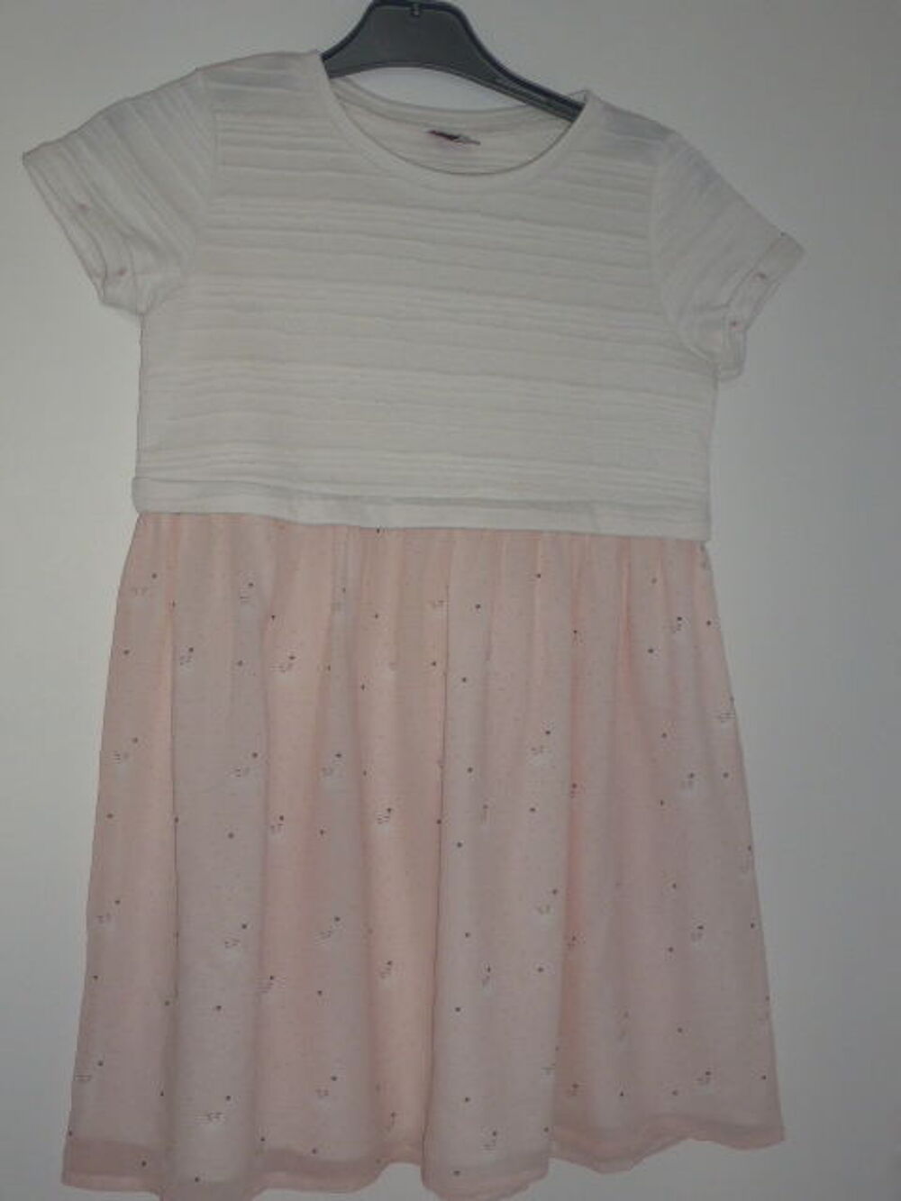 Little KARL MARC JOHN robe bi-mati&egrave;re rose 10 ans Vêtements enfants
