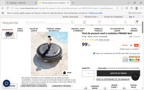 pied Parasol 50kg Saint-Cyr-sur-Mer (83)