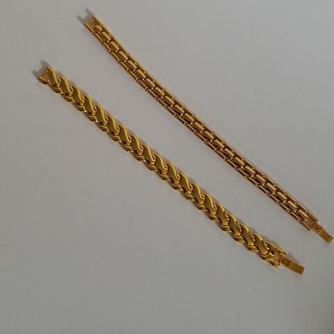Lot de 2 bracelets en or jaune de mailles diffrentes ... fa 15 Saumur (49)