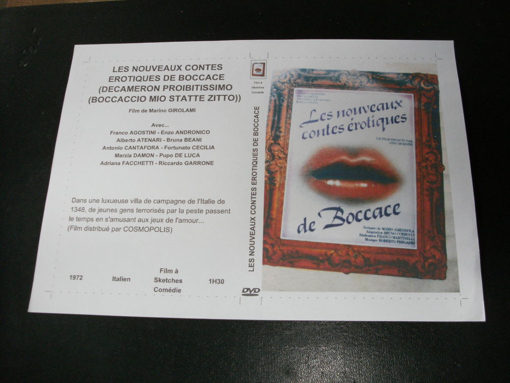 Film : " Les nouveaux contes erotiques de Boccace " DVD et blu-ray
