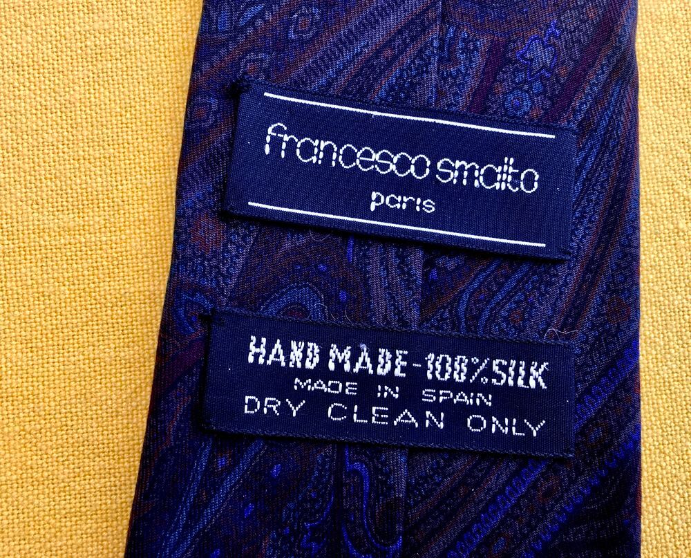 Cravate Francesco SMALTO authentique, 100% soie; &Eacute;tat neuf Vêtements