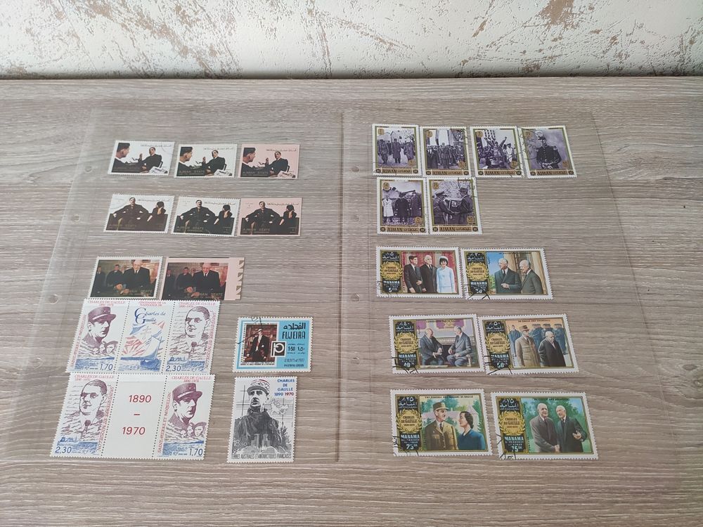 Timbres et enveloppes Charles De Gaulle 