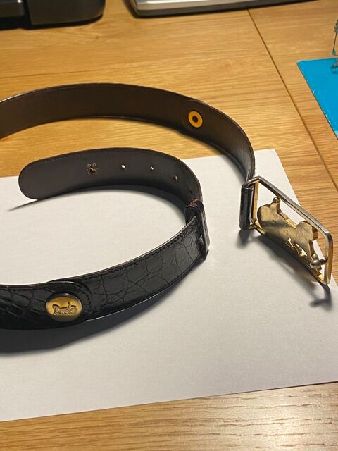 CEINTURE CELINE VINTAGE TRIOMPHE EN CROCO MARRON 200 Bordeaux (33)