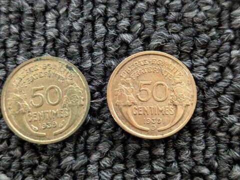 50 centimes Morlon 1939 et 1939 B 5 Montauban-de-Bretagne (35)