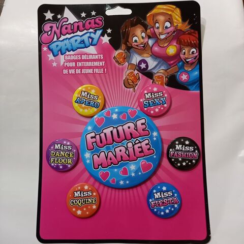 Badges filles nanas party de couleurs diff�rentes 6 Saumur (49)