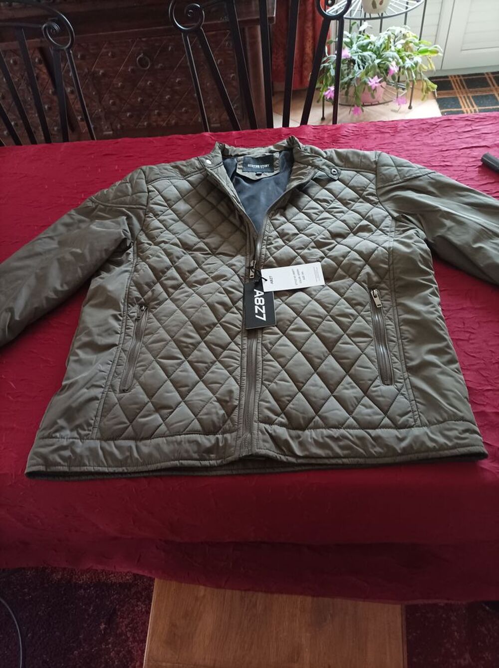 Veste matelass&eacute;e vert fonc&eacute; Vêtements