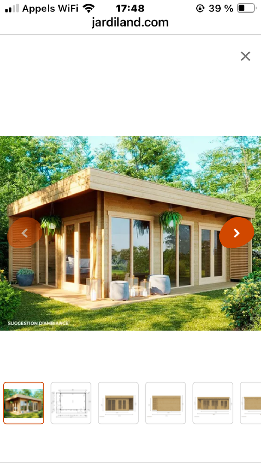 Chalet de jardin 19,7m2 emball&eacute; Jardin