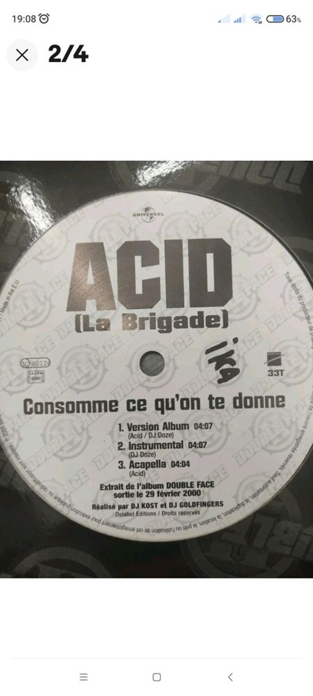 Vinyl RAP FRAN&Ccedil;AIS.
Maxi 33 CD et vinyles