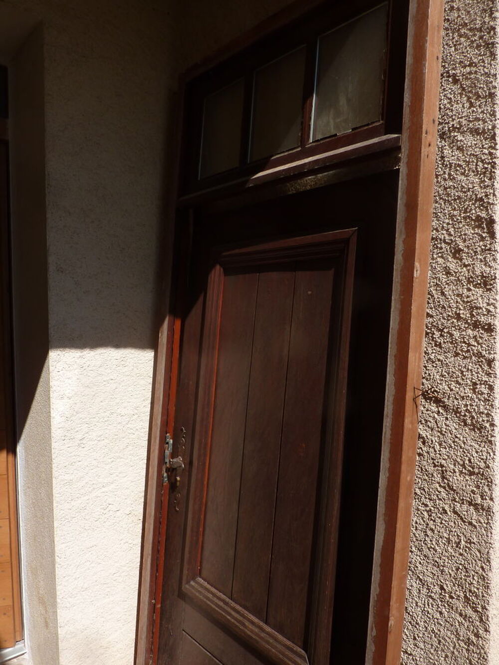 porte d'entr&eacute;e campagnarde en ch&ecirc;ne dim.0.90/2.05+imposte vi Meubles