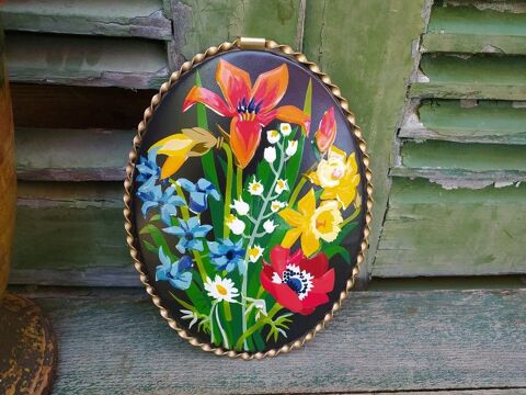 Plaque Emaill�e Intitul�e   Printemps   Email Jean Neuhaus 80 Loches (37)