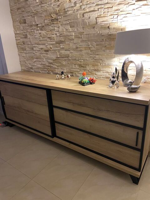 Enfilade 2 portes coulissantes ch�nes 680 Brugheas (03)