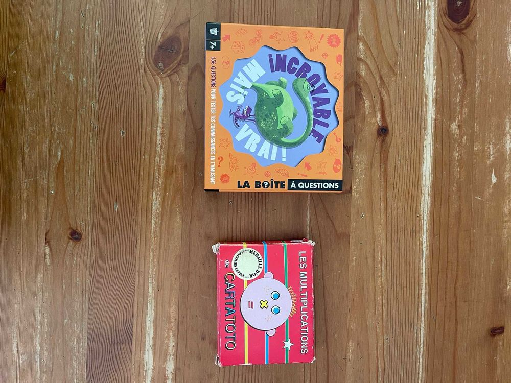 1 lot de 2 jeux Incroyable mais vrai et Cartatoto, jeu des multiplications Jeux / jouets