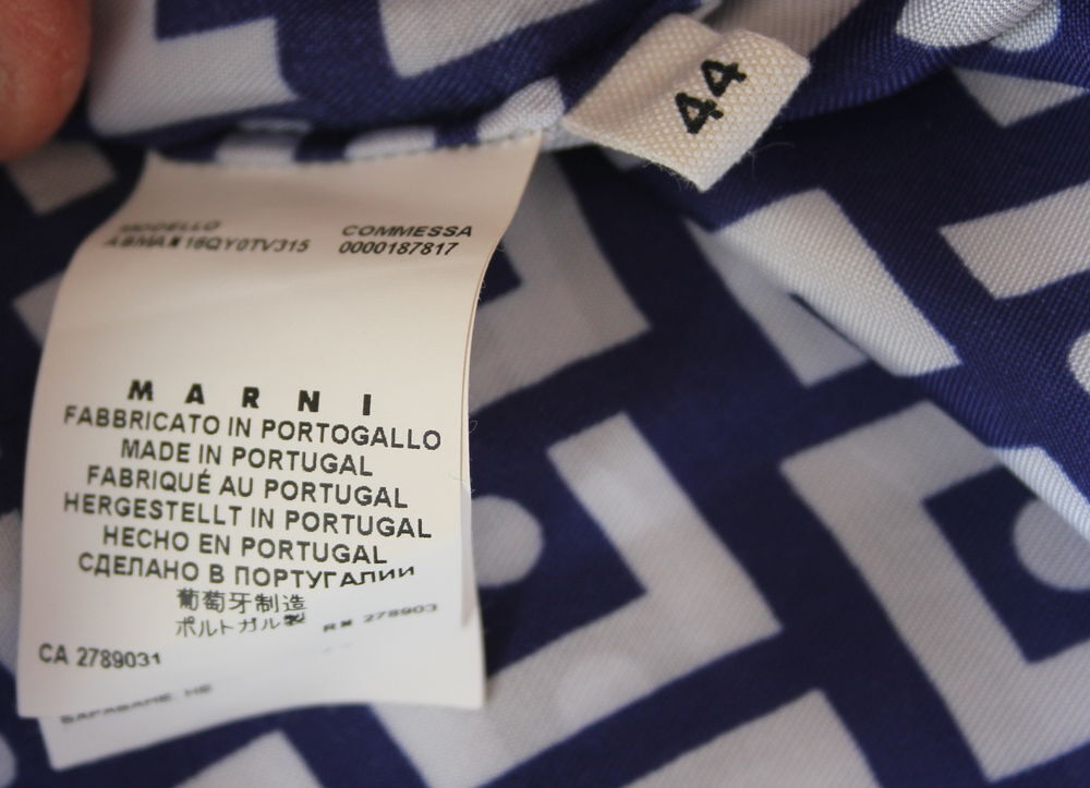 Robe bleu &amp; blanc MARNI T.40 Fr Vêtements