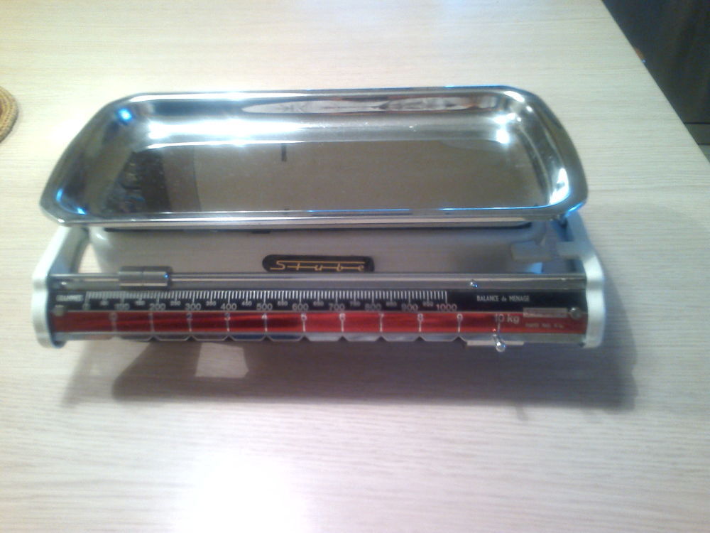 ANCIENNE BALANCE MÉNAGE tôle Perca 1950 vintage cuisine EUR 35,00 - FR
