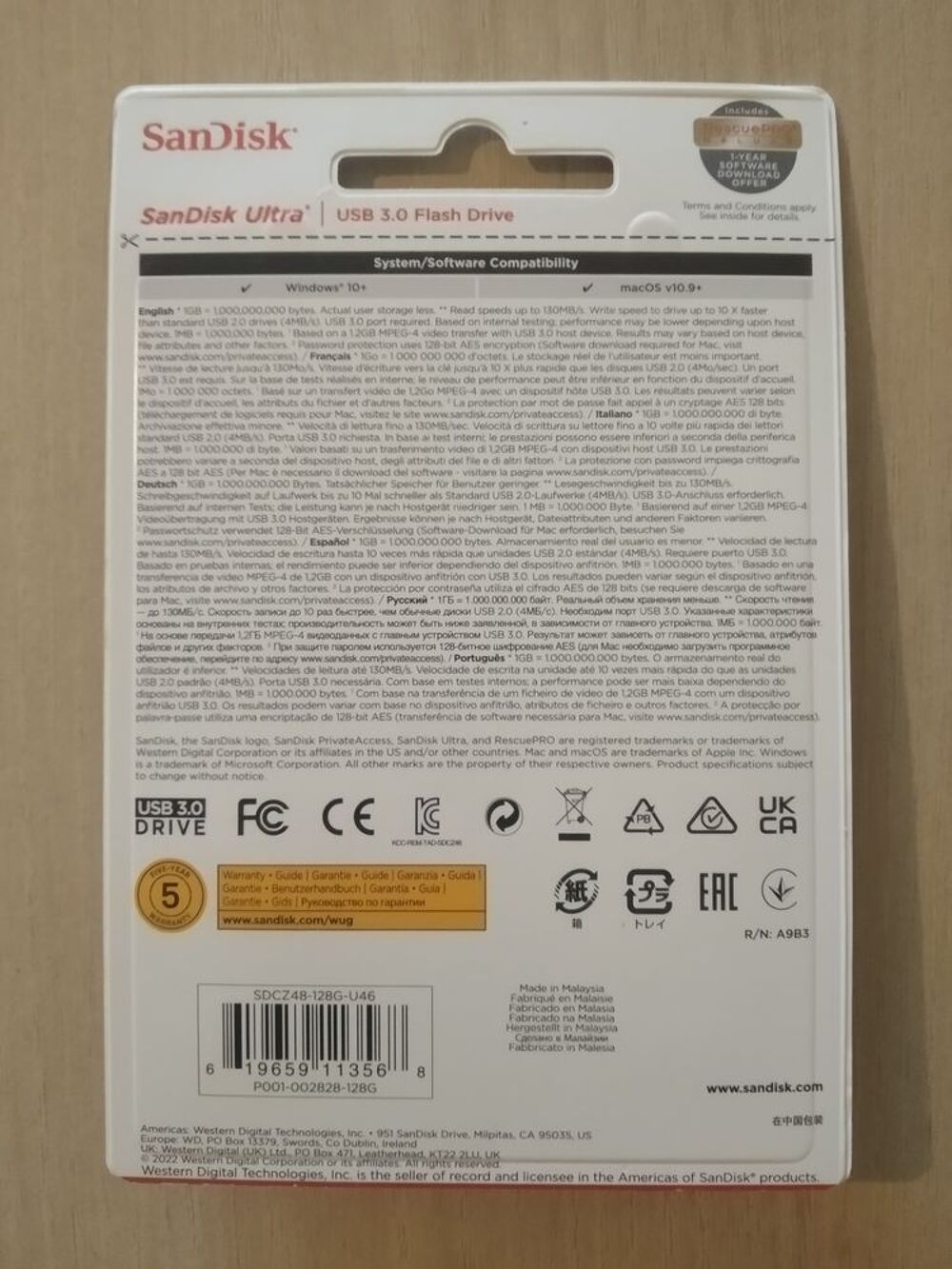 Cl&eacute; USB Sandisk Ultra 128 GB Neuve Matériel informatique