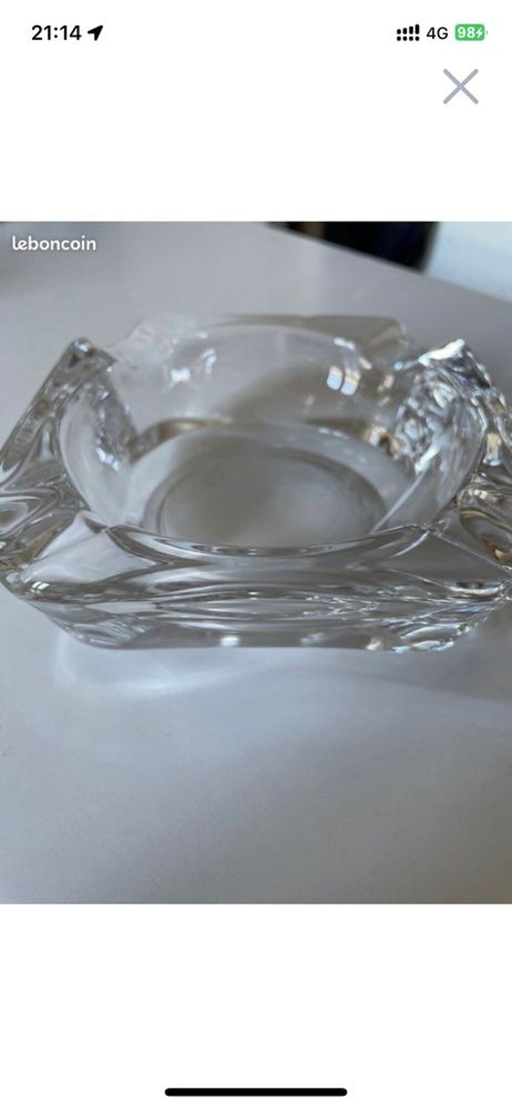 cendrier en cristal Décoration