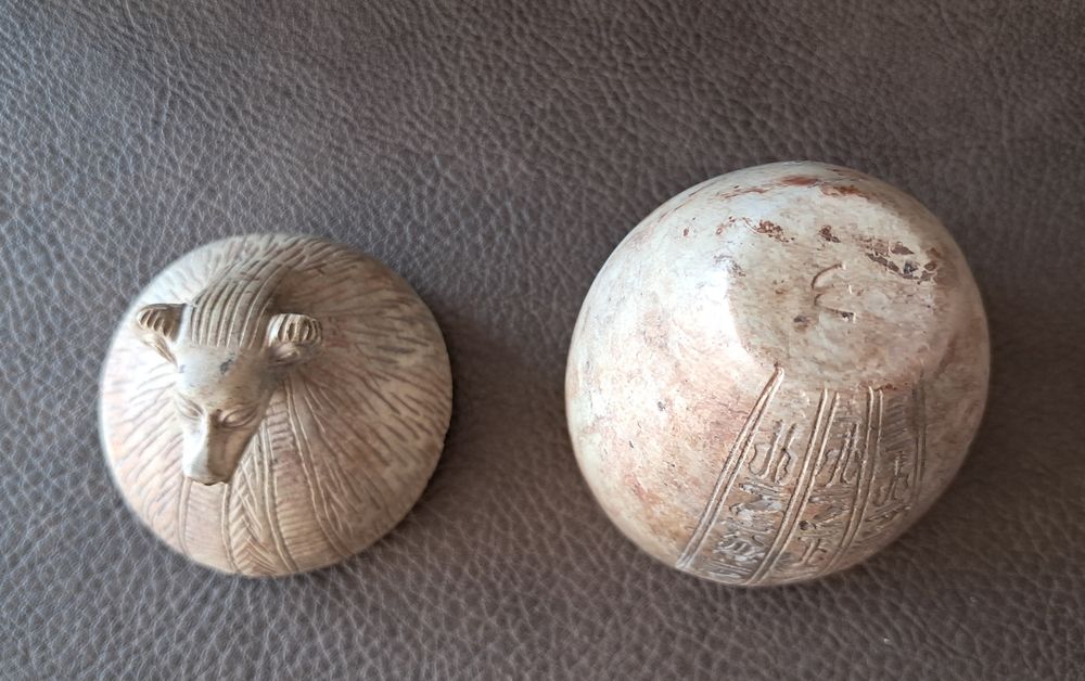Petit vase canope &eacute;gyptien g&eacute;nie H&acirc;pi Décoration