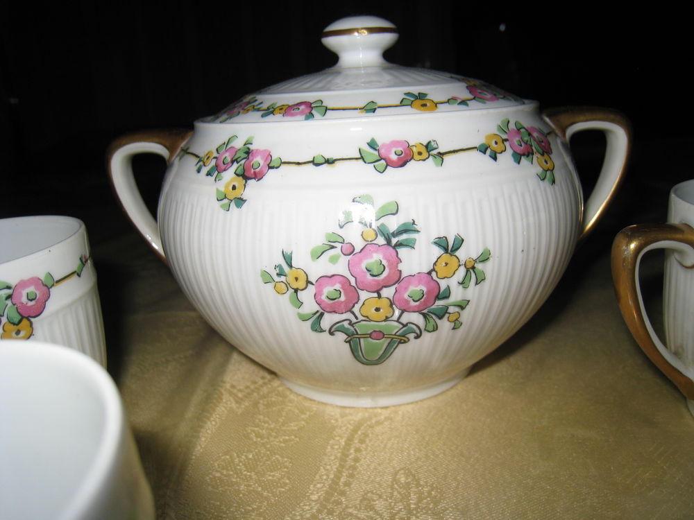 Sucrier et 3 tasses 1950 GDA Cuisine