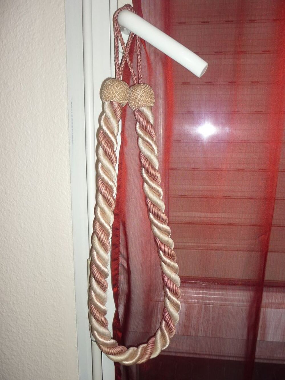 3 embrasses rideaux en corde tress&eacute;e Décoration