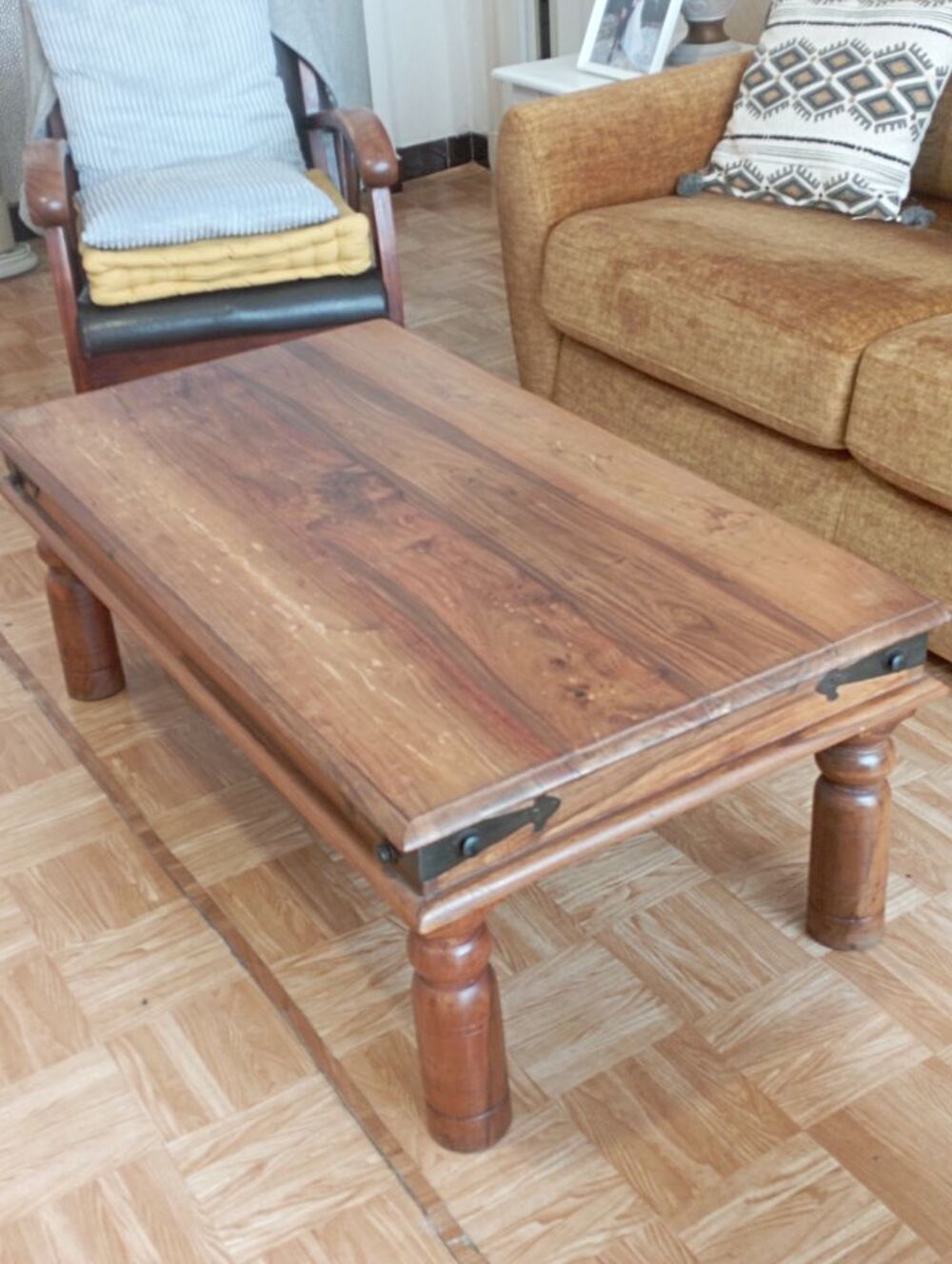 Table basse en bois massif Maisons du Monde Meubles