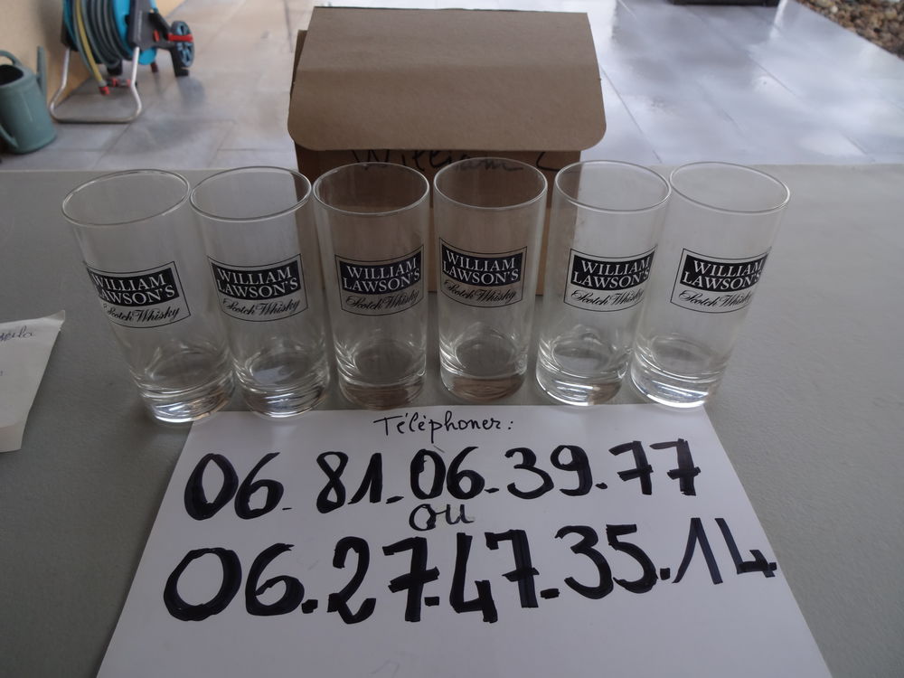 6 VERRES A WHISKY WILLIAM LAWSON'S TEL / 0627473514 