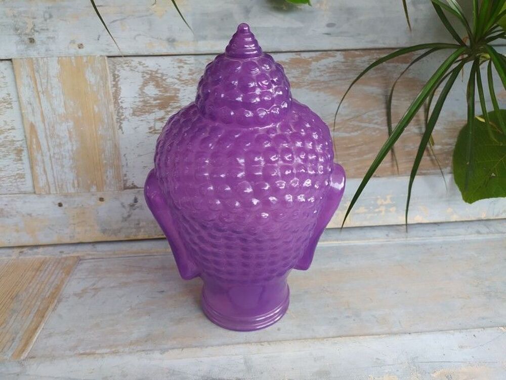 T&ecirc;te de Bouddha en Verre Color&eacute;
