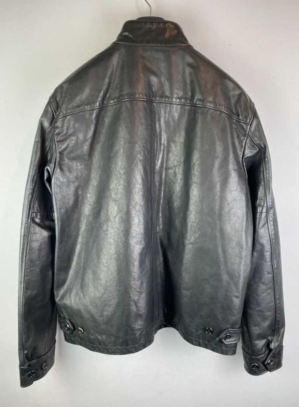 Veste en cuir Ralph Lauren noire pour homme taille S, neuve et d'origine Vêtements