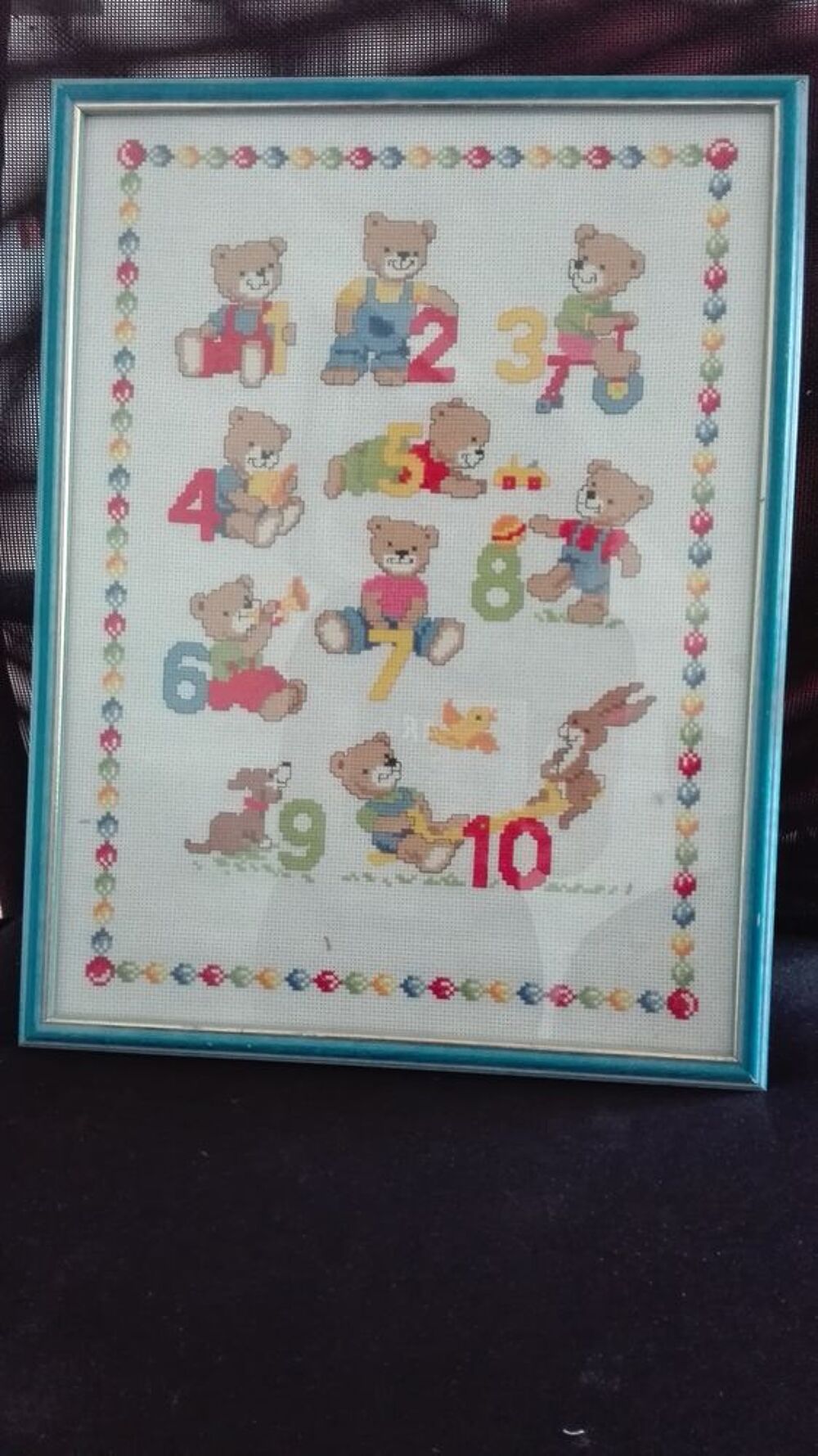 Tapisserie tableau "Je compte jusqu'&agrave; 10" Mobilier enfants