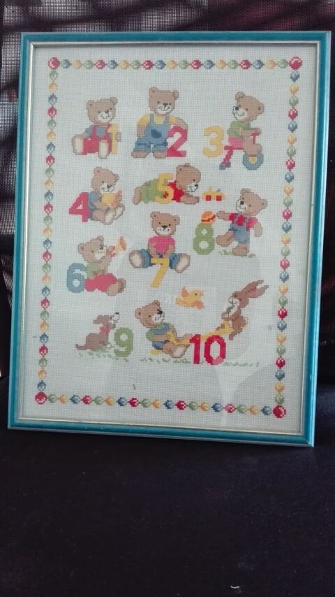 Tapisserie tableau  Je compte jusqu' 10  10 vry (91)