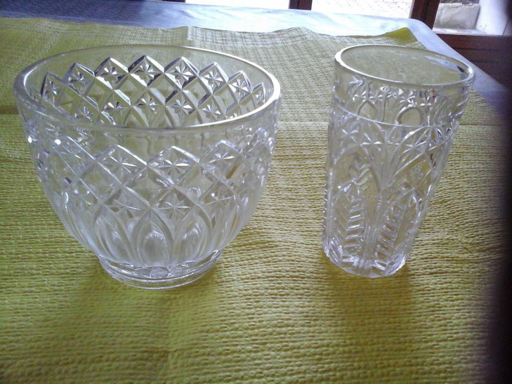 VIDE POCHES ANCIEN AVEC VASE ASSORTI Décoration