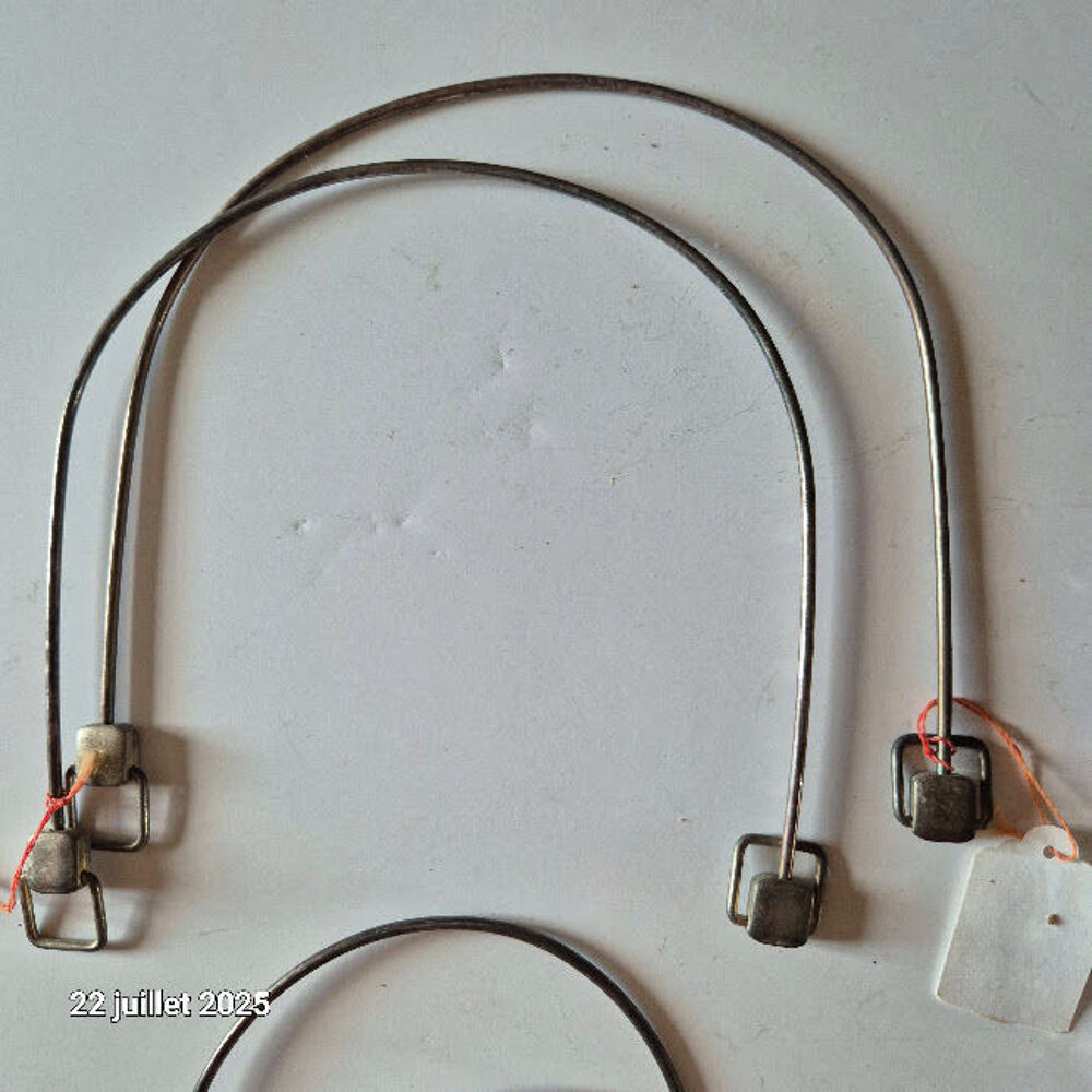 6 Anses de sac &agrave; d&eacute;corer de perles ou ruban avec boucles ann Bijoux et montres