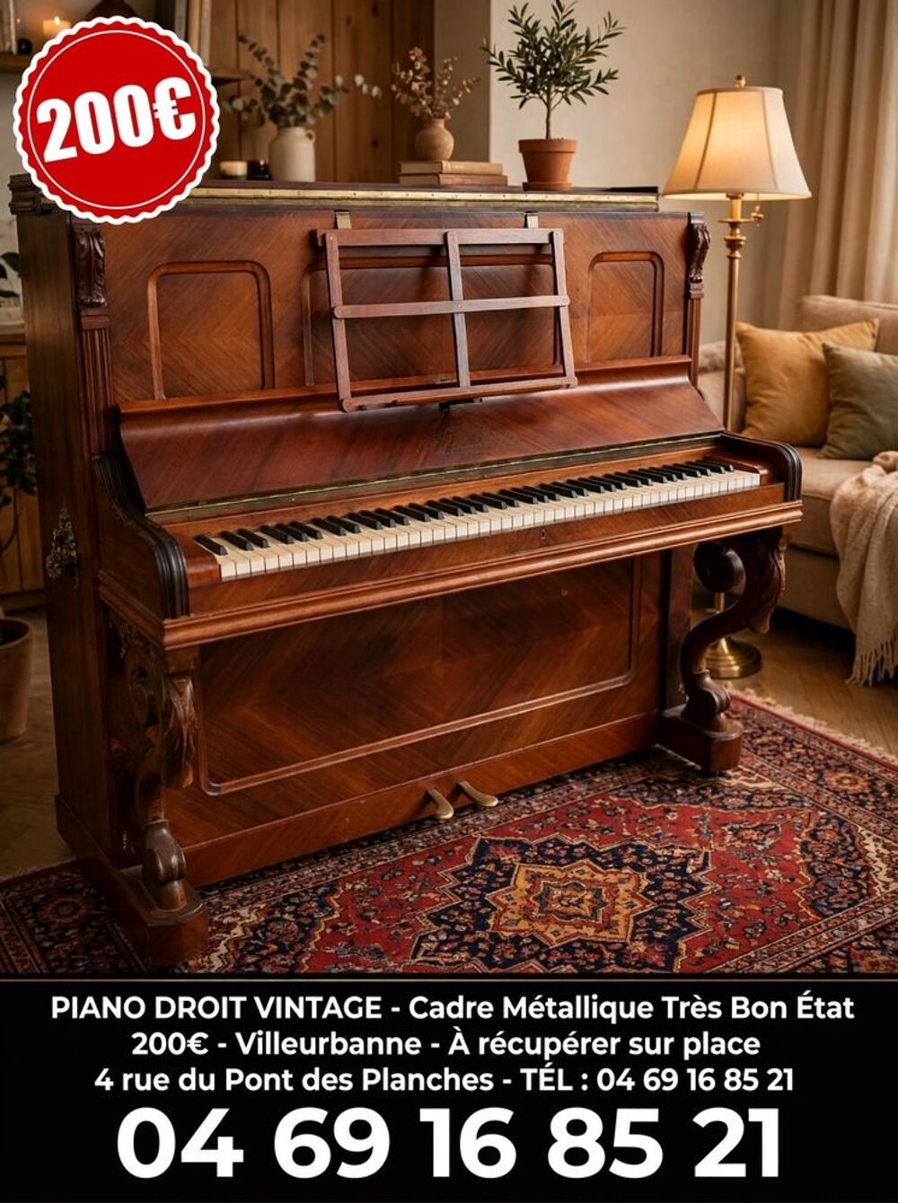 piano cadre m&eacute;tallique Instruments de musique