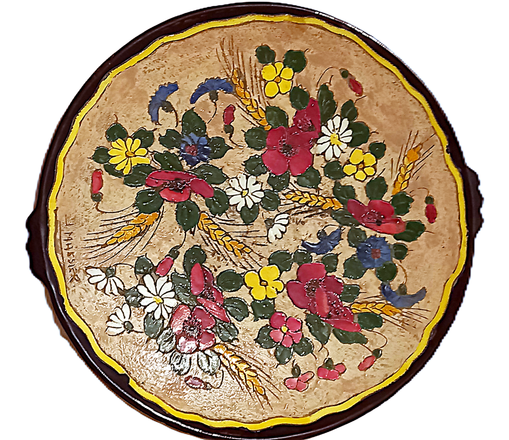 Plat c&eacute;ramique J&eacute;r&ocirc;me MASSIER Vallauris cloisonn&eacute; sign&eacute; 