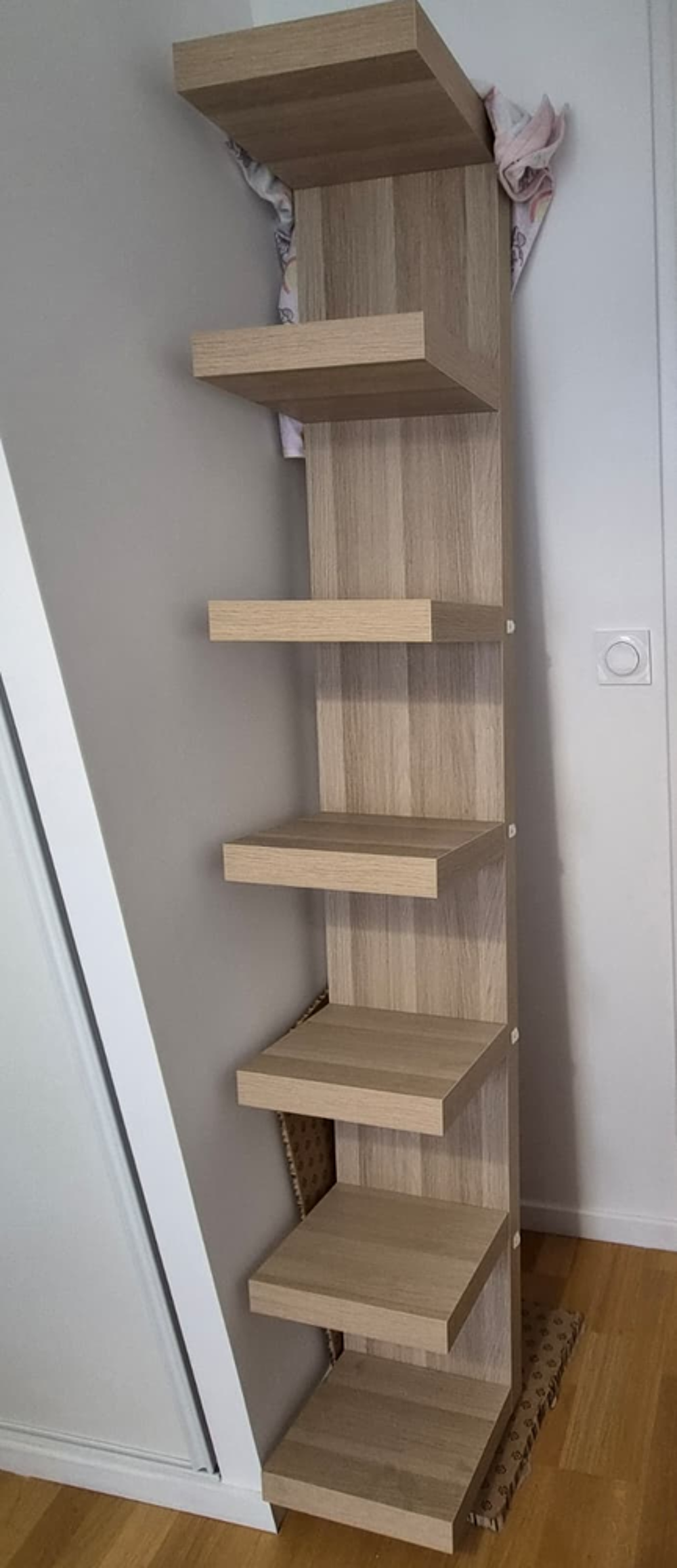 &Eacute;tag&egrave;re IKEA LACK effet ch&ecirc;ne blanchi Meubles