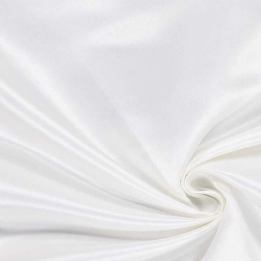 Tissu satin blanc au m&egrave;tre en 150 cm de largeur Décoration