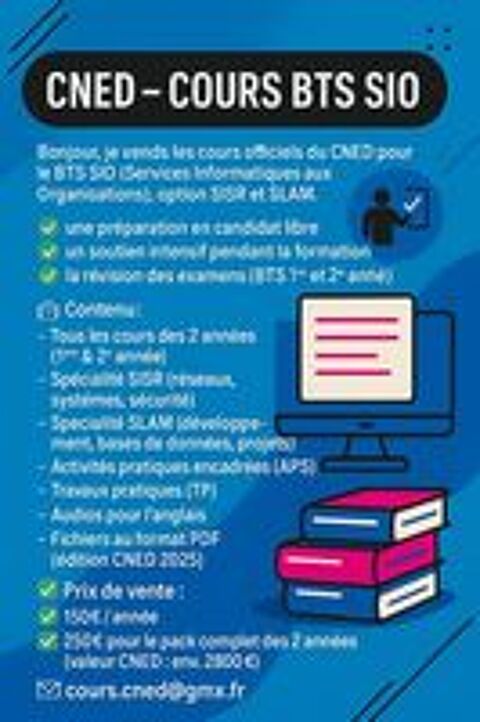   Cours BTS SIO du CNED SISR ET SLAM 